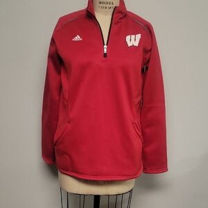 Adidas Wisconsin Badgers Quarter-Zip Sweatshirt